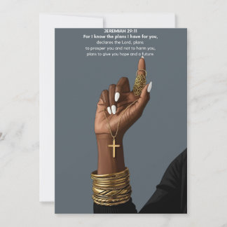 Hope & Future Jeremiah 29:11 Faith Art Holiday Card