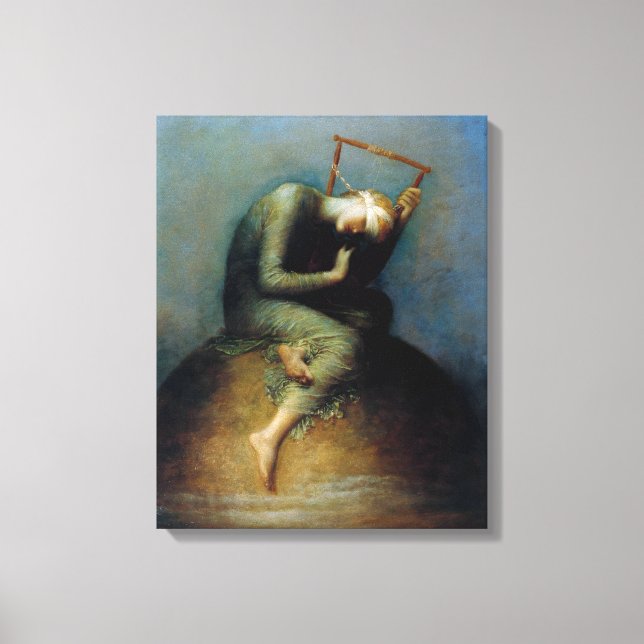 Hope George Watts Painting Canvas Print (Front)