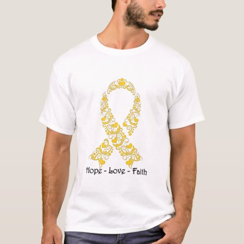 Hope Gold Awareness Ribbon T_Shirt