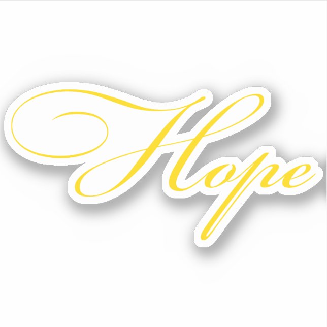 Hope gold script sticker (Front)
