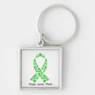 Hope Green Awareness Ribbon Keychain