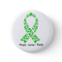 Hope Green Awareness Ribbon Pinback Button