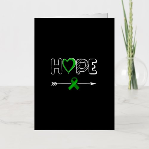 Hope Green Ribbon Kidney Disease Awareness Gift Te Foil Greeting Card