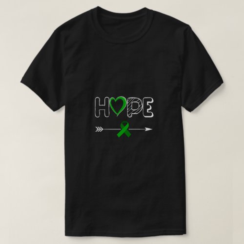 Hope Green Ribbon Kidney Disease Awareness Gift Te T_Shirt