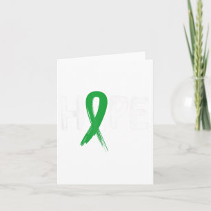Hope Green Ribbon Mental Health Awareness Card