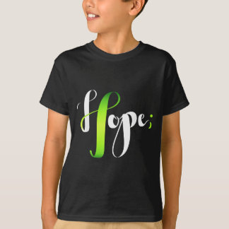 Hope Green Ribbon Semicolon - Mental Health T-Shirt