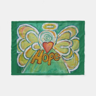 Hope Guardian Angel Art Custom Fleece Blanket