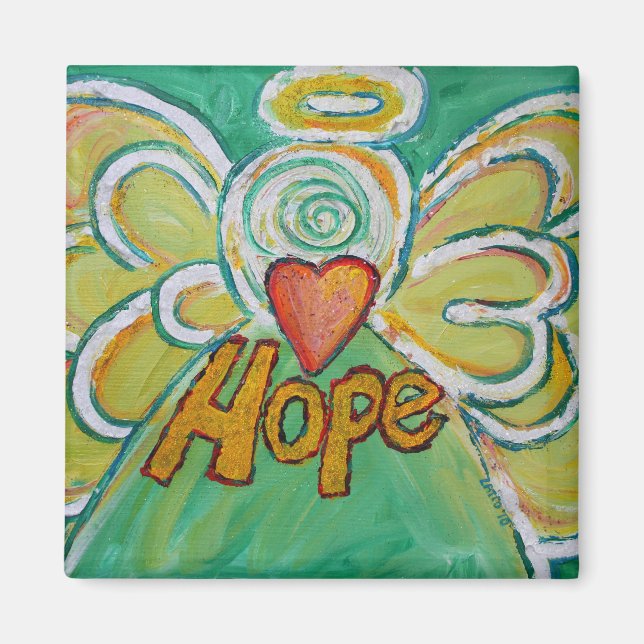 Hope Guardian Angel Word Custom Magnets (Front)