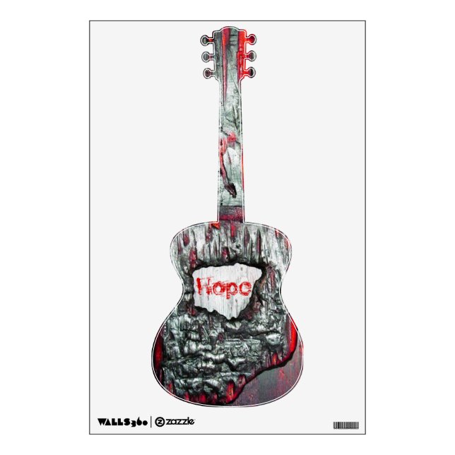 Hope Guitar Wall Sticker (Front)