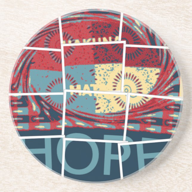 Hope Hakuna Matata Sandstone Coaster (Front)