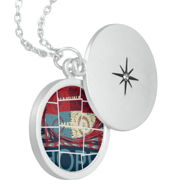 Hope Hakuna Matata Sterling Silver Necklace (Front Left)