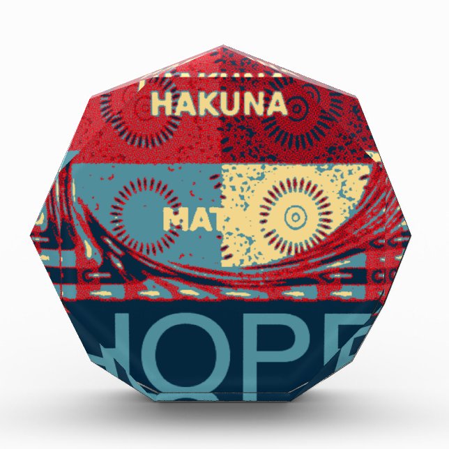 Hope Hakunamatata Lovely Inspirational Edgy vector Award (Front)