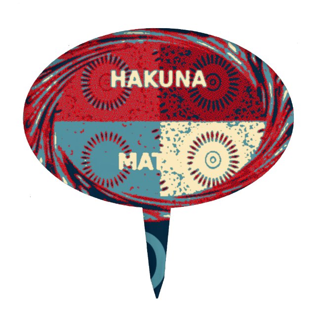 Hope Hakunamatata Lovely Inspirational Edgy vector Cake Topper (Front)