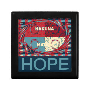Hope Hakunamatata Lovely Inspirational Edgy vector Gift Box