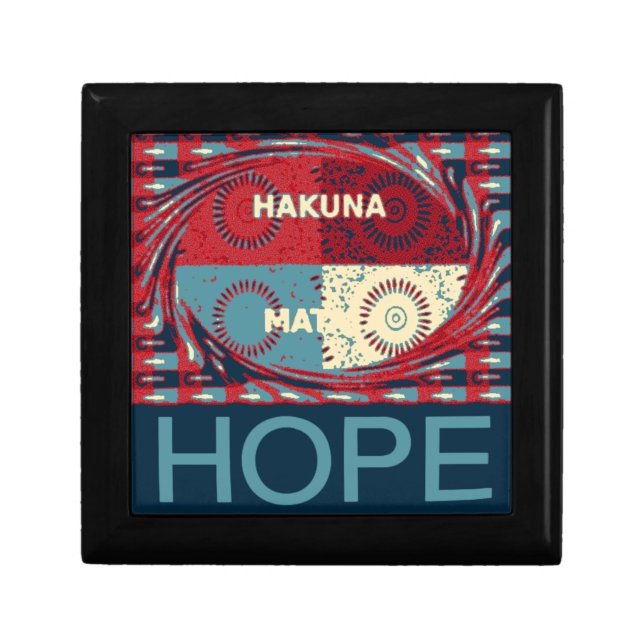 Hope Hakunamatata Lovely Inspirational Edgy vector Gift Box (Front)