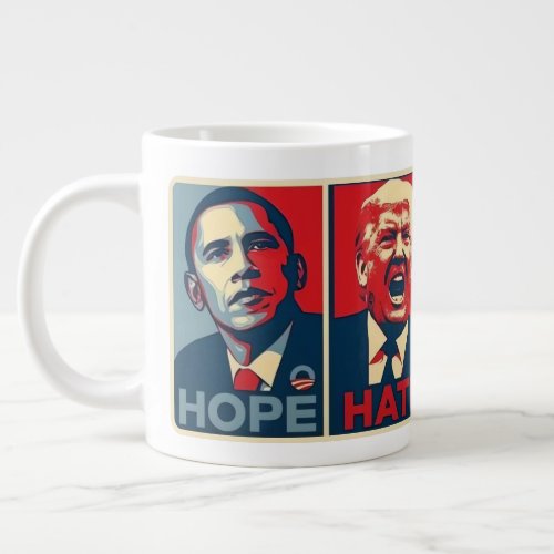 Hope Hate Heal Grow Harris Walz Election 2024 Giant Coffee Mug