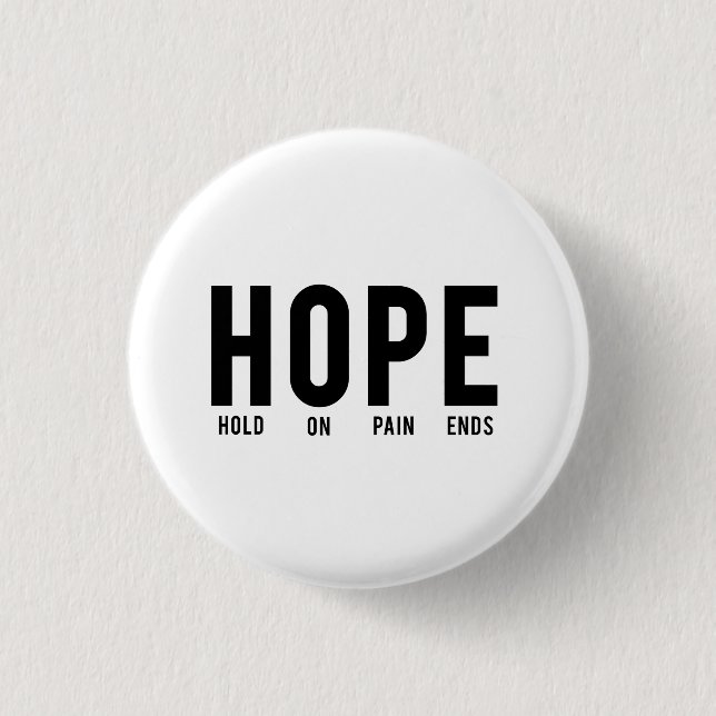 Hope…Hold On Pain Ends Button (Front)