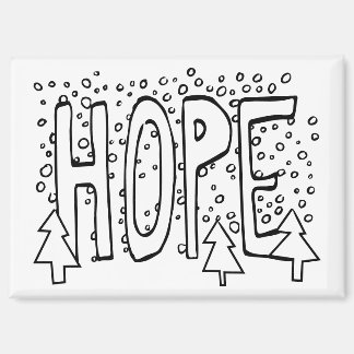 Hope Holiday Color-It-Yourself Snowy Pine  Magnet