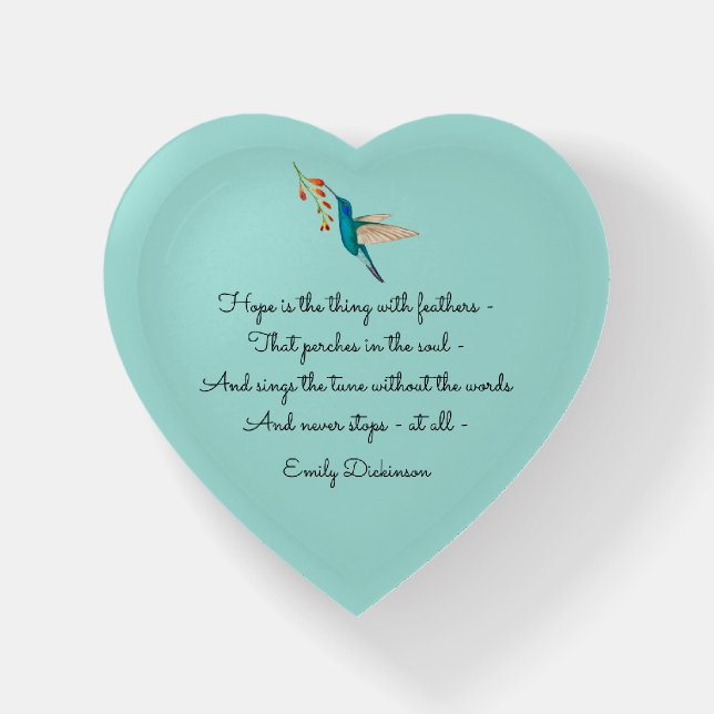 Hope Hummingbird Paperweight (Front)