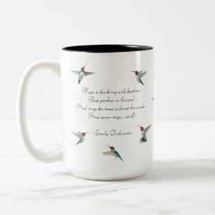 Hope Hummingbird Two-Tone Coffee Mug
