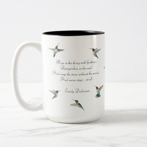 Hope Hummingbird Two_Tone Coffee Mug