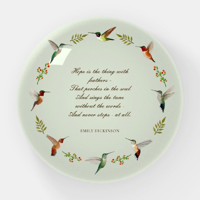 HOPE Hummingbirds Paperweight (Front)