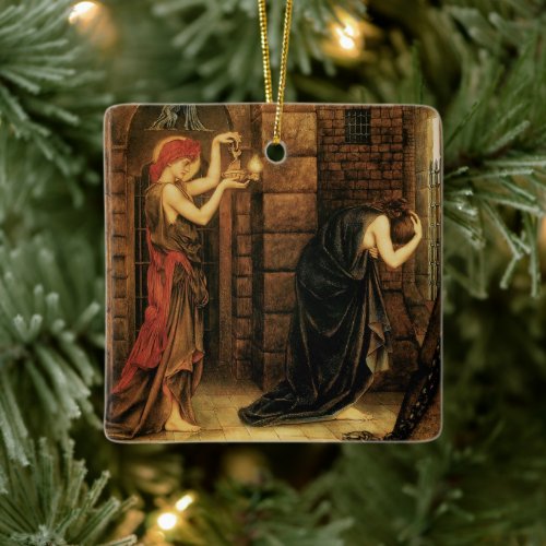 Hope in a Prison of Despair by Evelyn De Morgan Ceramic Ornament