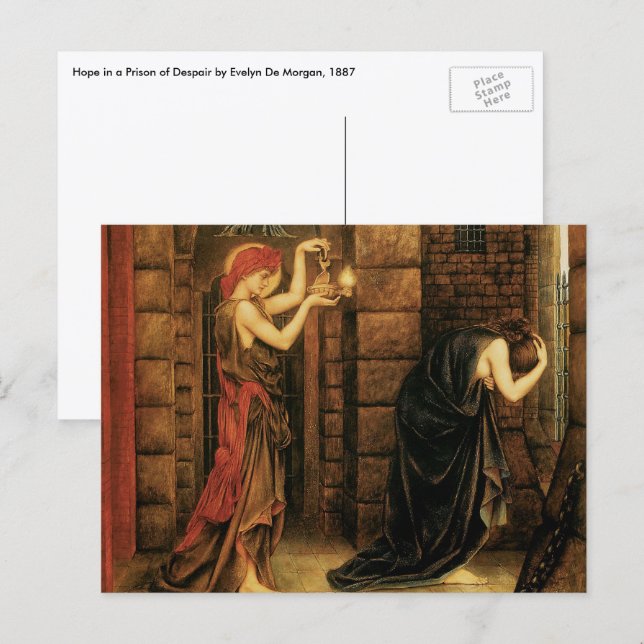 Hope in a Prison of Despair by Evelyn De Morgan Postcard (Front/Back)