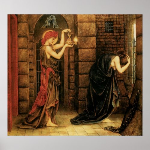 Hope in a Prison of Despair by Evelyn De Morgan Poster