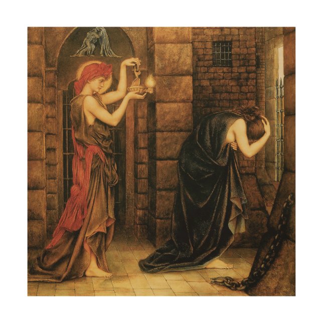 Hope in a Prison of Despair by Evelyn De Morgan Wood Wall Art (Front)