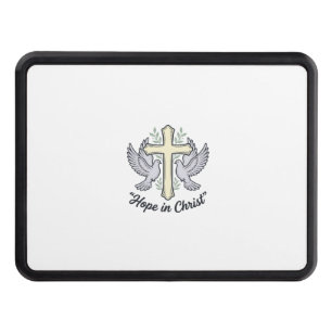 Hope in Christ Dove Cross Vintage Christian Design Hitch Cover