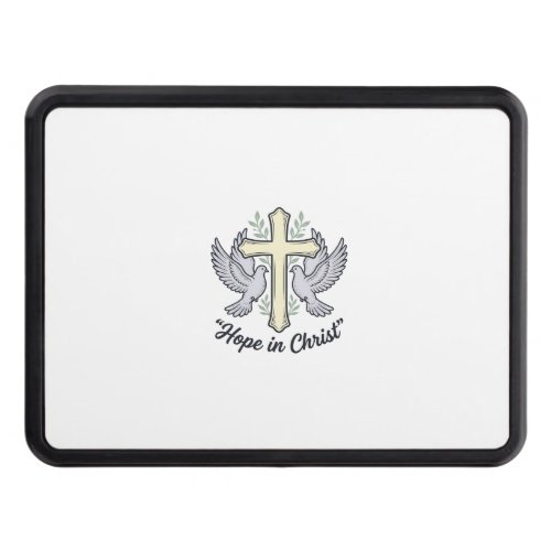 Hope in Christ Dove Cross Vintage Christian Design Hitch Cover