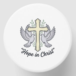 Hope in Christ Dove Cross Vintage Christian Design Mini Candle Favors