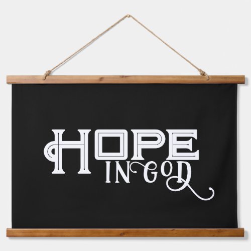 Hope in God Bible Verse Modern Christian Wood Hanging Tapestry