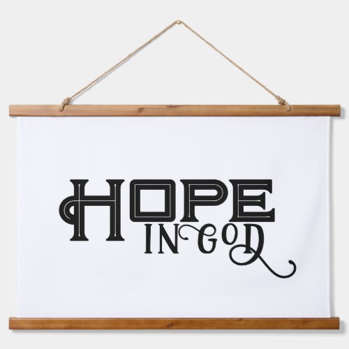 Hope in God Modern Font Christian Bible Verse Hanging Tapestry