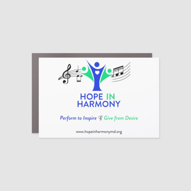 Hope in Harmony Car Magnet (Front)