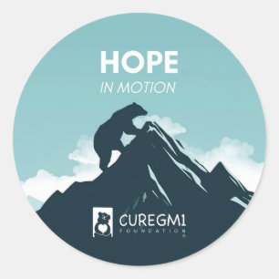 Hope in Motion for GM1 Gangliosidosis Classic Round Sticker