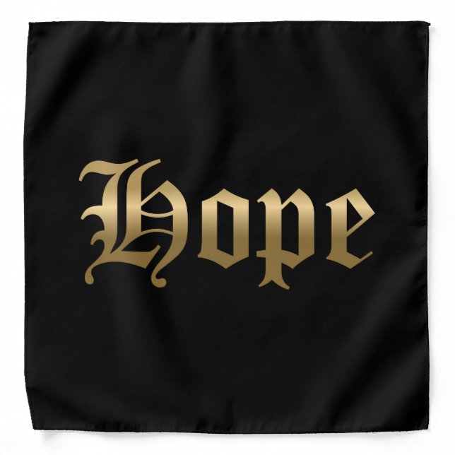 Hope in Old English Gothic Font Bandana (Front)