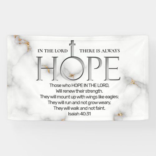 Hope in the Lord Scripture Verse Isaiah 4031 Banner