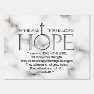 Hope in the Lord Scripture Verse Isaiah 40:31 Sign