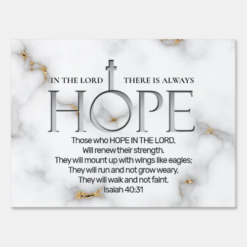 Hope in the Lord Scripture Verse Isaiah 4031 Sign