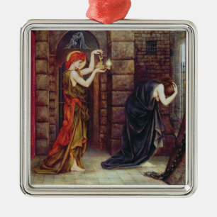 Hope in the Prison of Despair (oil on canvas) Metal Ornament