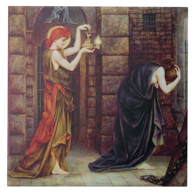 Hope in the Prison of Despair (oil on canvas) Tile (Front)
