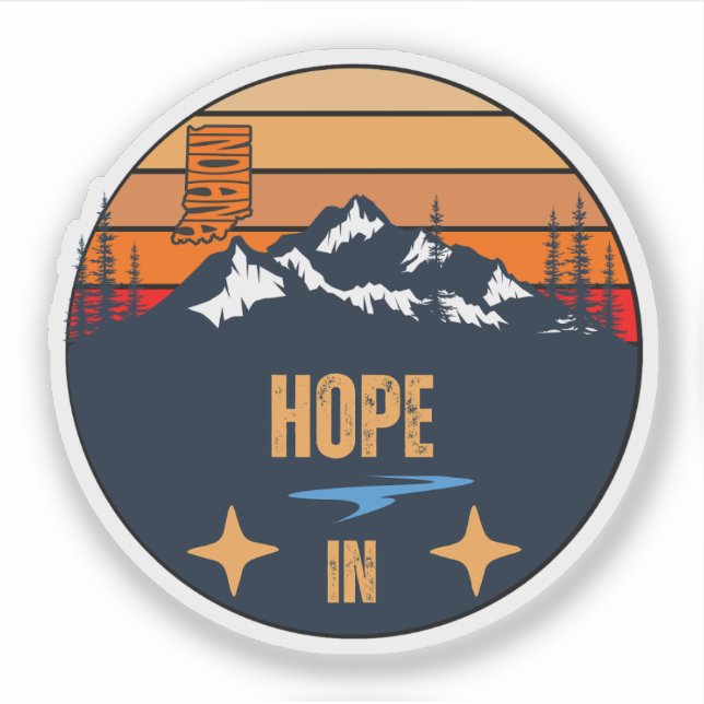 Hope, Indiana Sticker (Front)