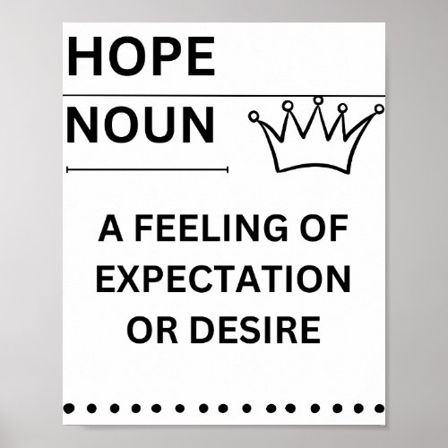 Hope inspirational and motivational poster