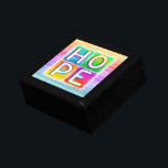 HOPE Inspirational Gift Box<br><div class="desc">Give someone inspirational motivation with this pop art style HOPE gift box. Perfect as jewelry box, trinket or memory box or as a "special gift" box - tuck another gift inside for a double duty present!</div>