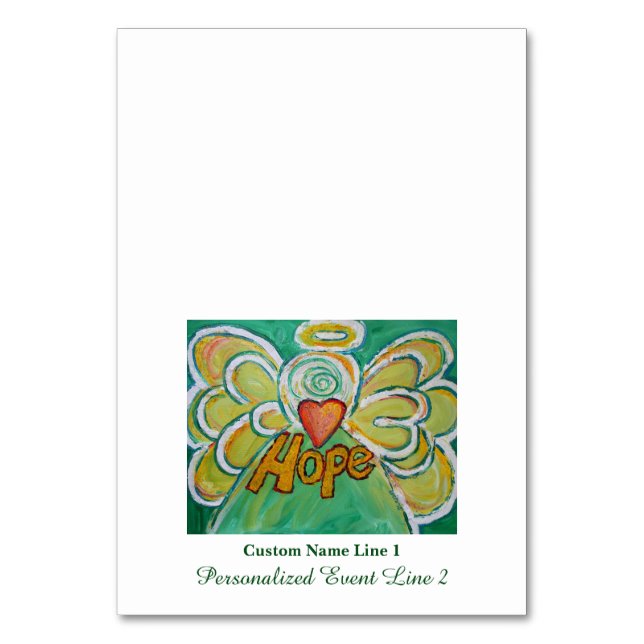 Hope Inspirational Word Angel Table Tent Cards (Front)