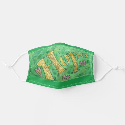 Hope Inspirational Word Art Custom Face Masks (Front, Unfolded)