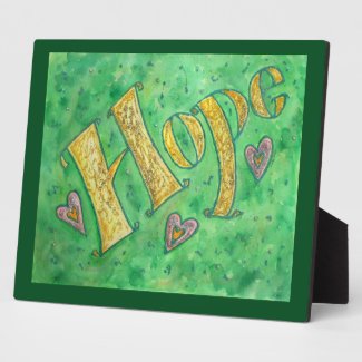 Hope Inspirational Word Painting Poem Plaque