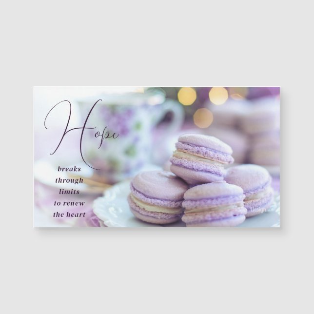 Hope Inspiring Quote Purple Photography Magnet (Front)